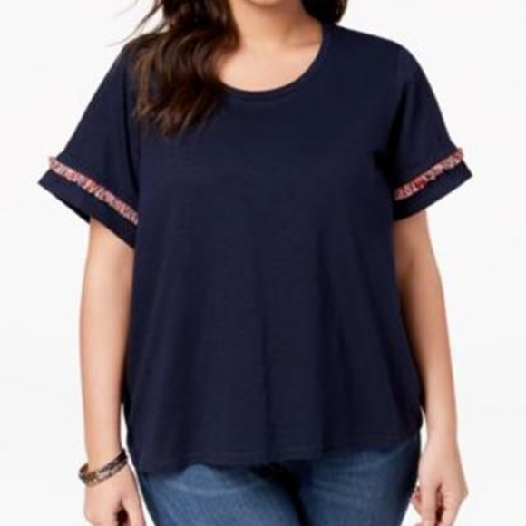 NEW Style & Co Top Shirt Plus Size Step-Hem - Picture 2 of 3